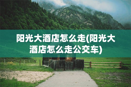 阳光大酒店怎么走(阳光大酒店怎么走公交车)