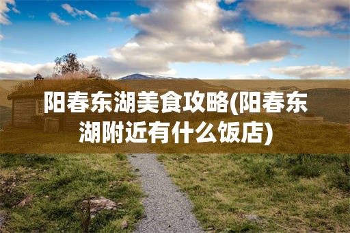 阳春东湖美食攻略(阳春东湖附近有什么饭店)