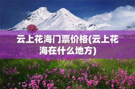 云上花海门票价格(云上花海在什么地方)