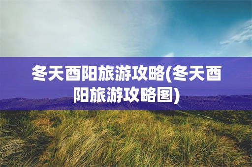 冬天酉阳旅游攻略(冬天酉阳旅游攻略图)