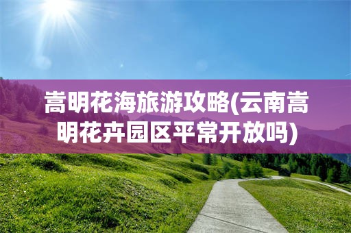 嵩明花海旅游攻略(云南嵩明花卉园区平常开放吗)