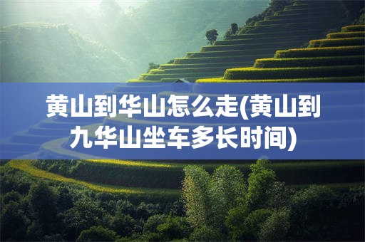 黄山到华山怎么走(黄山到九华山坐车多长时间)