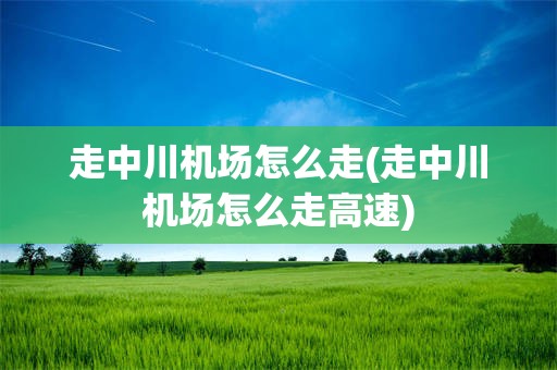 走中川机场怎么走(走中川机场怎么走高速)