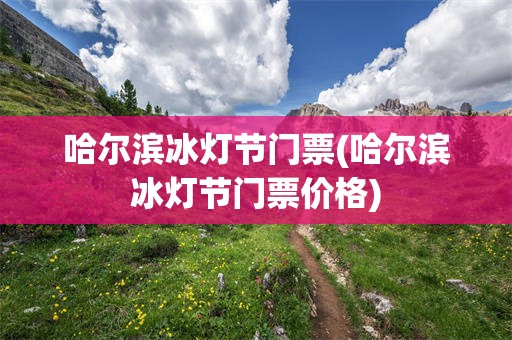 哈尔滨冰灯节门票(哈尔滨冰灯节门票价格)