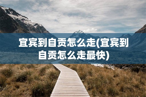 宜宾到自贡怎么走(宜宾到自贡怎么走最快)