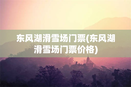 东风湖滑雪场门票(东风湖滑雪场门票价格)