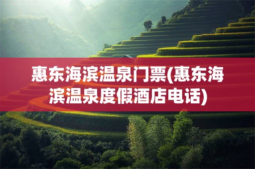 惠东海滨温泉门票(惠东海滨温泉度假酒店电话)