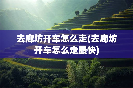 去廊坊开车怎么走(去廊坊开车怎么走最快) 去廊坊开车怎么走(去廊坊开车怎么走最快)