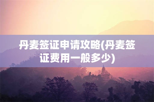 丹麦签证申请攻略(丹麦签证费用一般多少)