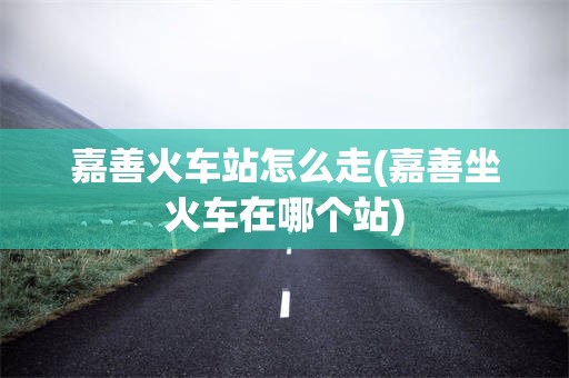 嘉善火车站怎么走(嘉善坐火车在哪个站)