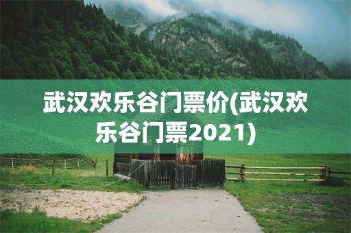 武汉欢乐谷门票价(武汉欢乐谷门票2021)