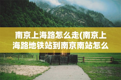 南京上海路怎么走(南京上海路地铁站到南京南站怎么走)