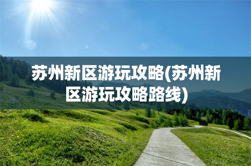 苏州新区游玩攻略(苏州新区游玩攻略路线)