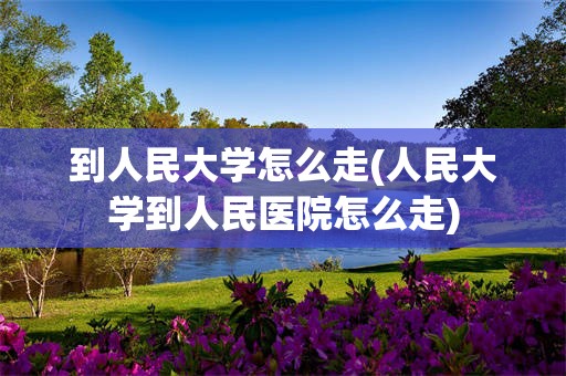 到人民大学怎么走(人民大学到人民医院怎么走)