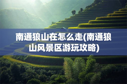 南通狼山在怎么走(南通狼山风景区游玩攻略)