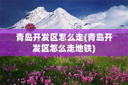青岛开发区怎么走(青岛开发区怎么走地铁)