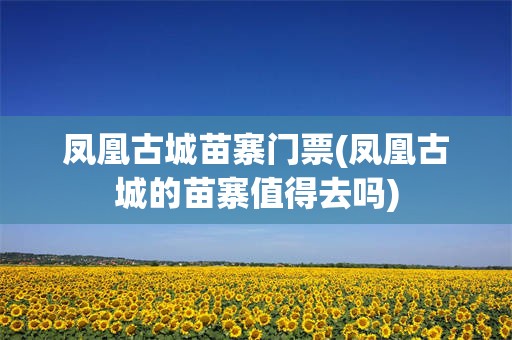 凤凰古城苗寨门票(凤凰古城的苗寨值得去吗)