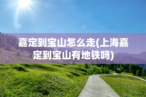 嘉定到宝山怎么走(上海嘉定到宝山有地铁吗)