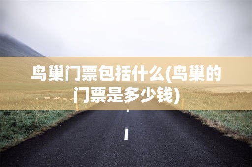 鸟巢门票包括什么(鸟巢的门票是多少钱)