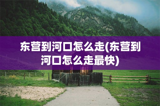 东营到河口怎么走(东营到河口怎么走最快)