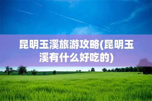 昆明玉溪旅游攻略(昆明玉溪有什么好吃的)