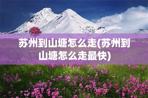 苏州到山塘怎么走(苏州到山塘怎么走最快)