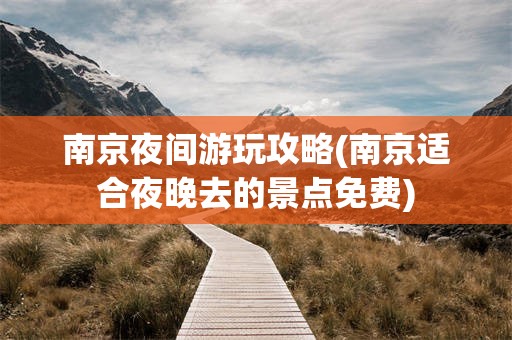 南京夜间游玩攻略(南京适合夜晚去的景点免费)