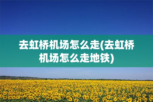 去虹桥机场怎么走(去虹桥机场怎么走地铁)