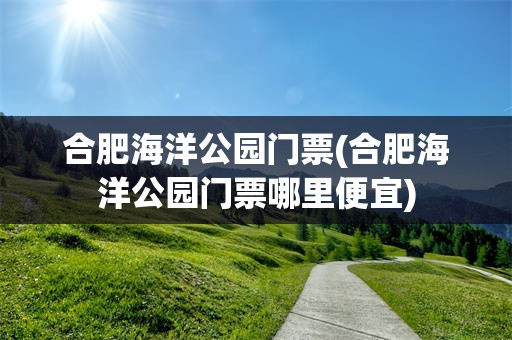 合肥海洋公园门票(合肥海洋公园门票哪里便宜)