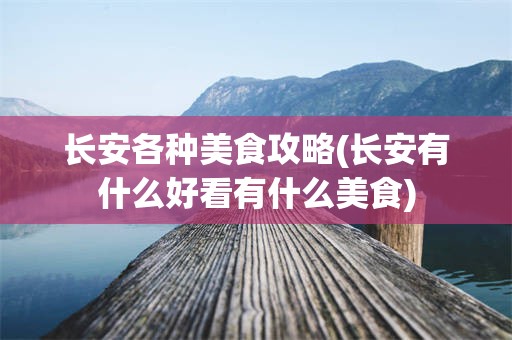 长安各种美食攻略(长安有什么好看有什么美食)