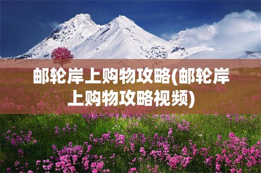 邮轮岸上购物攻略(邮轮岸上购物攻略视频)
