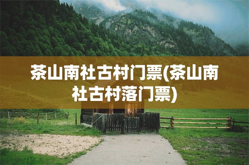 茶山南社古村门票(茶山南社古村落门票)
