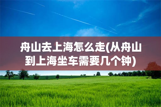 舟山去上海怎么走(从舟山到上海坐车需要几个钟)