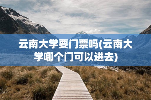 云南大学要门票吗(云南大学哪个门可以进去)