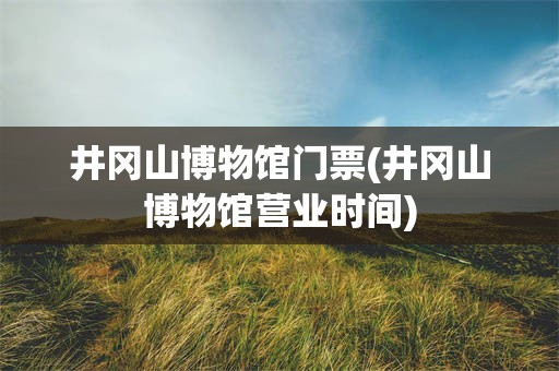 井冈山博物馆门票(井冈山博物馆营业时间)