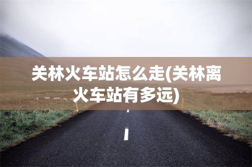 关林火车站怎么走(关林离火车站有多远)
