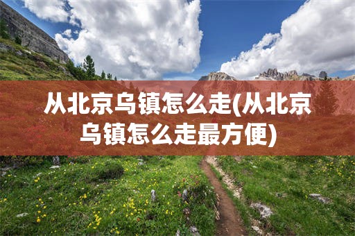 从北京乌镇怎么走(从北京乌镇怎么走最方便)