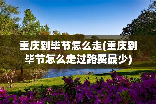 重庆到毕节怎么走(重庆到毕节怎么走过路费最少)