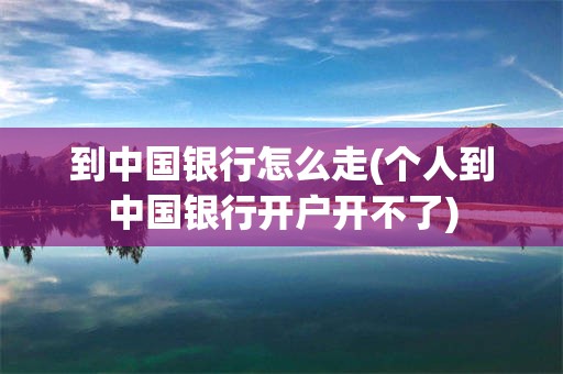 到中国银行怎么走(个人到中国银行开户开不了)