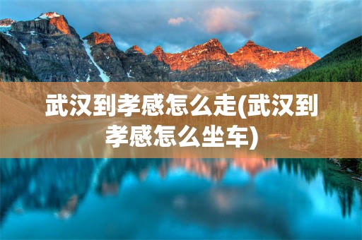 武汉到孝感怎么走(武汉到孝感怎么坐车)