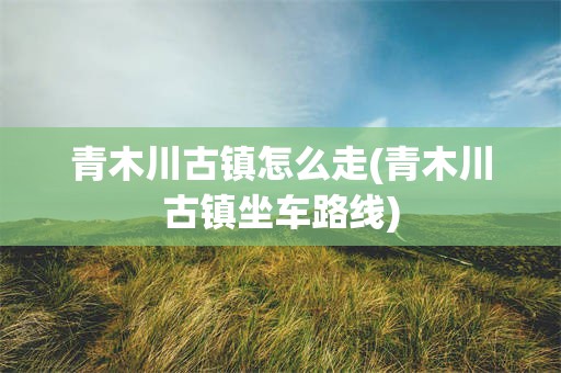 青木川古镇怎么走(青木川古镇坐车路线)