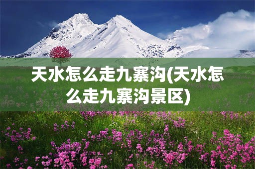 天水怎么走九寨沟(天水怎么走九寨沟景区)