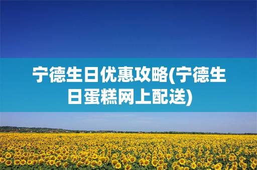 宁德生日优惠攻略(宁德生日蛋糕网上配送)