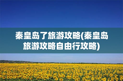 秦皇岛了旅游攻略(秦皇岛旅游攻略自由行攻略)