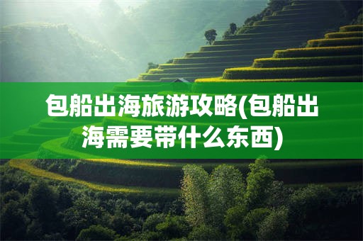 包船出海旅游攻略(包船出海需要带什么东西)