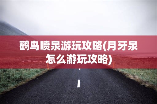 鹳鸟喷泉游玩攻略(月牙泉怎么游玩攻略)