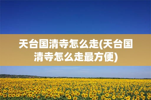 天台国清寺怎么走(天台国清寺怎么走最方便)