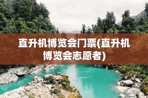 直升机博览会门票(直升机博览会志愿者)