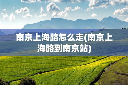 南京上海路怎么走(南京上海路到南京站)