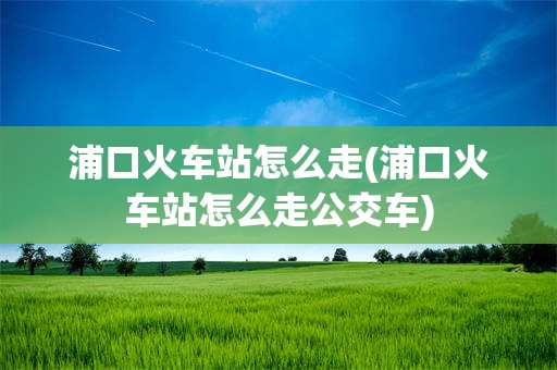 浦口火车站怎么走(浦口火车站怎么走公交车)